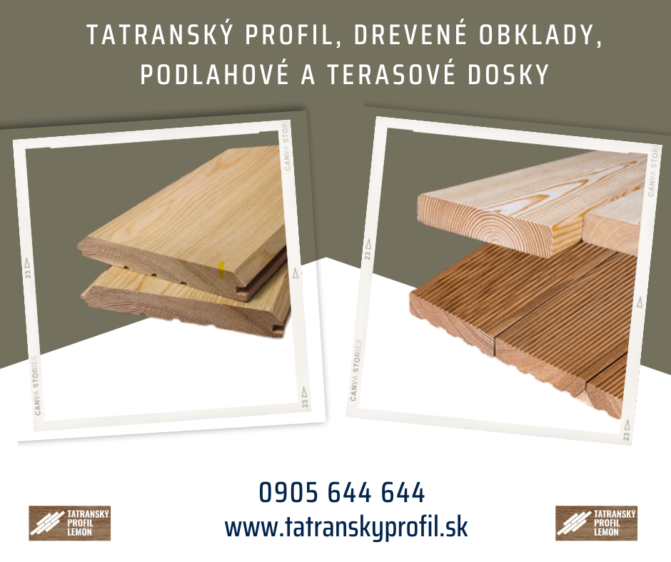 tatranský profil, podlahové a terasové dosky