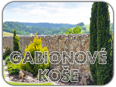 zelené gabionové koše